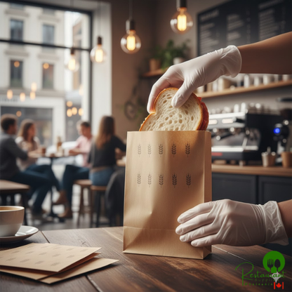 Bagcraft 5" x 1 3/4" x 8" Foil Insulated Kraft Sandwich Bag - 1,000/Case