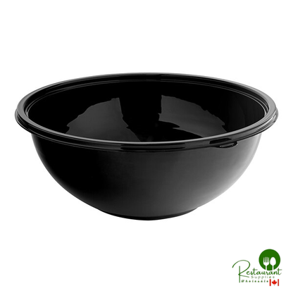 320 oz. Black PET Plastic Round Catering / Serving Bowl By Prime - 25/Case