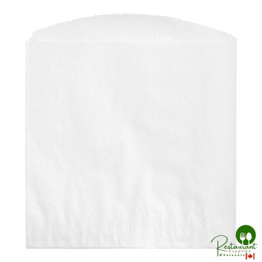 Bagcraft 4 1/2" x 4 1/2" White Grease-Resistant French Fry Bag - 2,000/Case