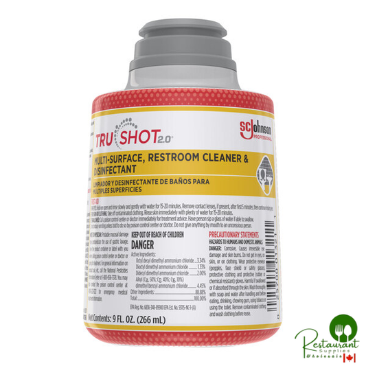 SC Johnson Professional® TruShot 2.0 379850 9 oz. Restroom Cleaner and Multi-Surface Disinfectant Cartridge - 4/Case