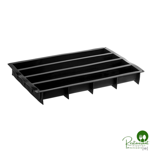 Pavoni Pavoflex 4 Compartment Tronchetto Silicone Baking Mold PX059 - 22 1/16 x 3 1/8" x 2 1/2" Cavities