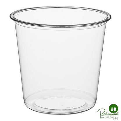 24 oz. Ultra Clear Round Recycled PET Plastic Deli Container By Prime - 500/Case