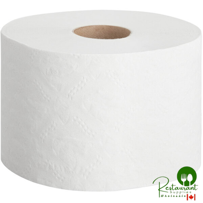 Tork Universal T11 4" x 4" 2-Ply Mid-Size 865 Sheet Toilet Paper Roll with Opticore - 36/Case