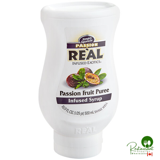 Real Passion Fruit Puree Infused Syrup 16.9 fl. oz. - 6/Case