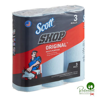 Scott® Shop Towel Roll 11" x 9 7/16" Blue Wiper 75143 - 1,650/Case