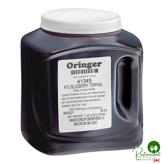Oringer Blueberry Dessert / Sundae Topping 3/4 Gallon - 3/Case