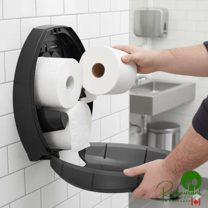 Tork Universal T11 4" x 4" 2-Ply Mid-Size 865 Sheet Toilet Paper Roll with Opticore - 36/Case