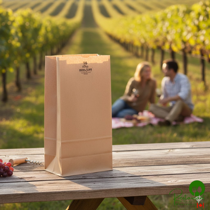 Duro 16 lb. Natural Kraft Paper Bag - 500/Bundle