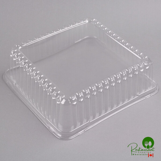 Fineline DDSQ1010.L Platter Pleasers 10" x 10" Clear Plastic Square Dome Lid - 50/Case