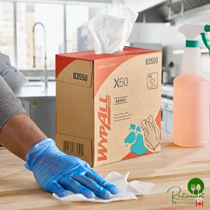 WypAll® X50 8 3/8" x 12 1/2" White Wiper 83550 - 1,680/Case