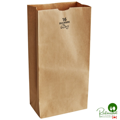 Duro Bulwark 16 lb. Extra Heavy Duty Natural Kraft Bag - 400/Bundle