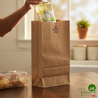 Duro Bulwark 16 lb. Extra Heavy Duty Natural Kraft Bag - 400/Bundle
