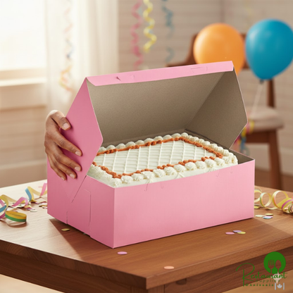 Champion 14" x 10" x 5" Pink Cake / Bakery Box - 100/Case