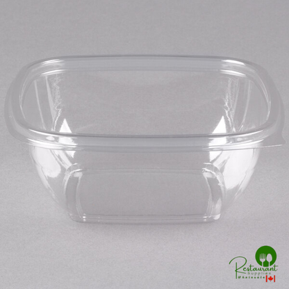 Sabert 15012B500 Bowl2 12 oz. Clear PET Square Deli / Catering Bowl - 500/Case