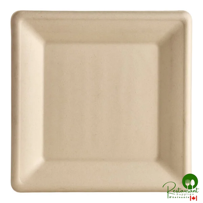 World Centric 10" Compostable Square Fiber Plate - 500/Case