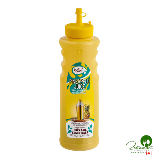 Master of Mixes Single Pressed Pineapple Juice 375 mL - 12/Case