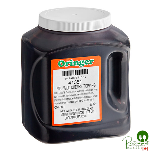Oringer Wild Cherry Dessert / Sundae Topping 3/4 Gallon - 3/Case