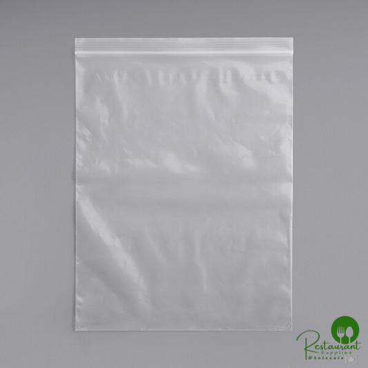 12" x 15" 3 Mil Clear LDPE Zip Top Bag By Prime - 1,000/Case