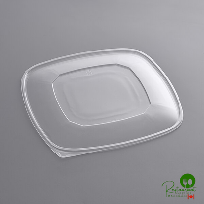Clear PET Plastic Flat Lid for 320 oz. Square Bowls By Prime - 25/Case
