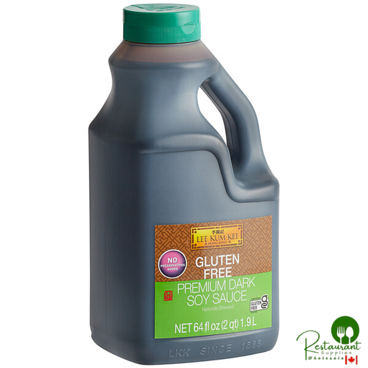Lee Kum Kee Gluten-Free Premium Dark Soy Sauce 1/2 Gallon - 6/Case