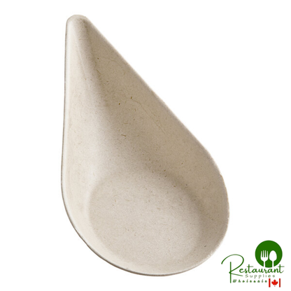 4" Compostable White Plant Fiber Taster Spoon By Prime - 200/Case