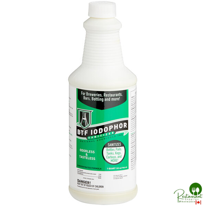 National Chemicals Inc. 11002 BTF Iodophor Brewery Equipment Sanitizer 32 oz. - 12/Case