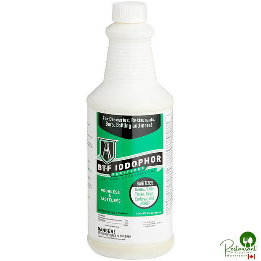 National Chemicals Inc. 11002 BTF Iodophor Brewery Equipment Sanitizer 32 oz. - 12/Case