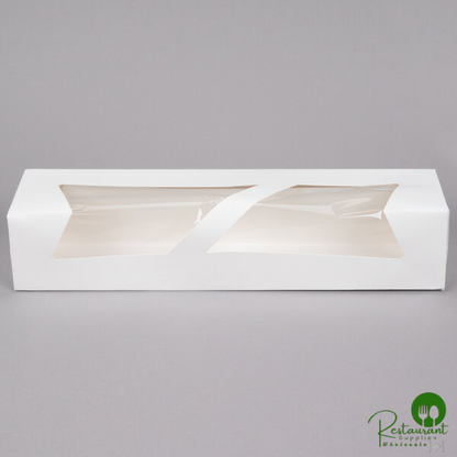 Southern Champion 18" x 4" x 3 1/2" White Auto-Popup Window Donut / Bakery Box - 200/Bundle