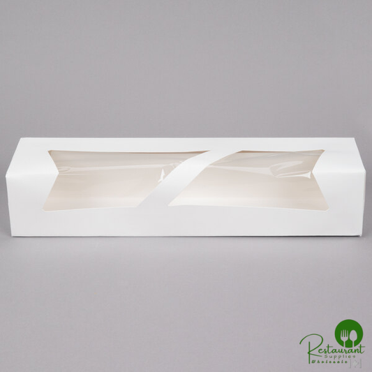 Southern Champion 18" x 4" x 3 1/2" White Auto-Popup Window Donut / Bakery Box - 200/Bundle