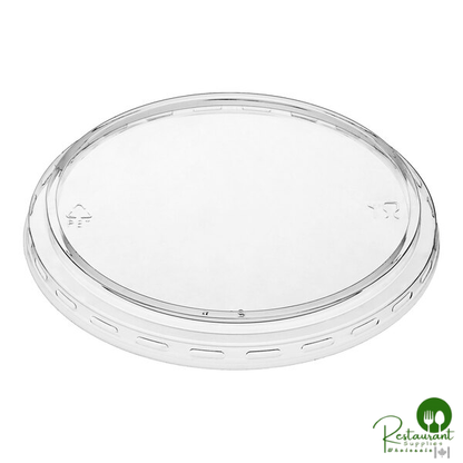 Ultra Clear PET Plastic Round Deli Container Overcap Lid By Prime - 500/Case