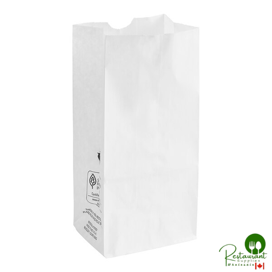 Duro 3 lb. White Paper Bag - 500/Bundle