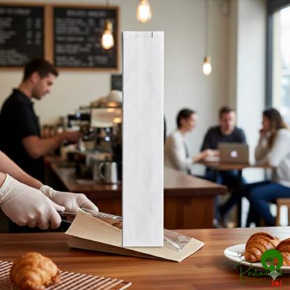 Bagcraft Packaging 300160 4 1/2" x 2 1/2" x 24" White Bread Bag - 1,000/Case