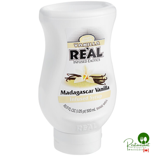 Real Madagascar Vanilla Infused Syrup 16.9 fl. oz. - 6/Case