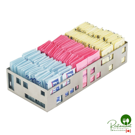 Cal-Mil 1611-55 Squared Stainless Steel Packet Organizer - 9 1/2" x 4 1/2" x 2"