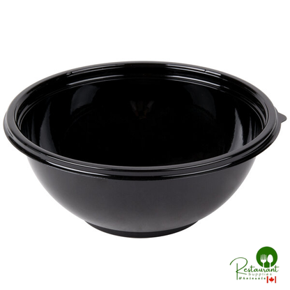 Sabert 92032T300 FreshPack 32 oz. Black Round Bowl - 300/Case