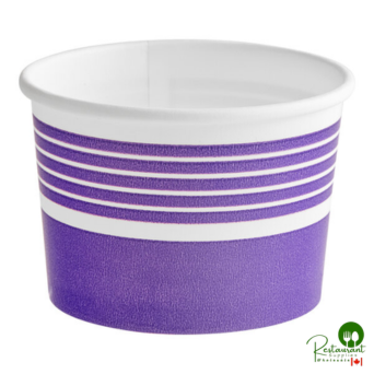 4 oz. Purple Paper Frozen Yogurt / Food Cup By Prime - 1,000/Case