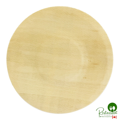 VerTerra 5" Round Alpine Birch Wood Plate - 300/Case