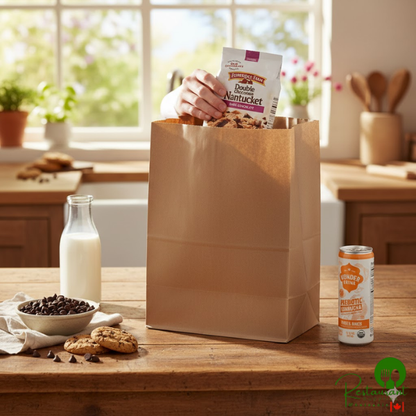 Duro 1/8 Natural Kraft Paper Barrel Sack - 500/Bundle