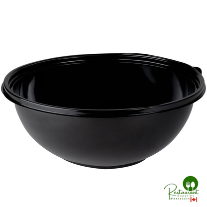 Sabert 92320 FreshPack 320 oz. Black Round Bowl - 25/Case