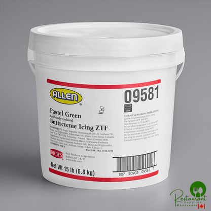 Rich's Allen Pastel Green Buttrcreme Icing - 15 lb. Pail