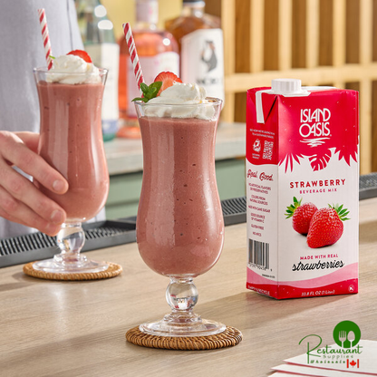 Island Oasis Strawberry Beverage Mix 1 Liter - 12/Case