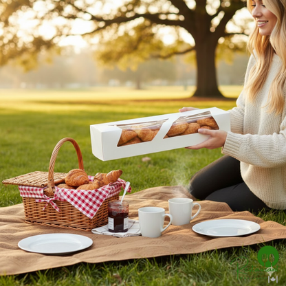 Southern Champion 18" x 4" x 3 1/2" White Auto-Popup Window Donut / Bakery Box - 200/Bundle