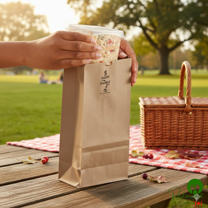 Duro Husky Dubl Life 5 lb. Heavy Duty Natural Kraft Bag - 400/Bundle