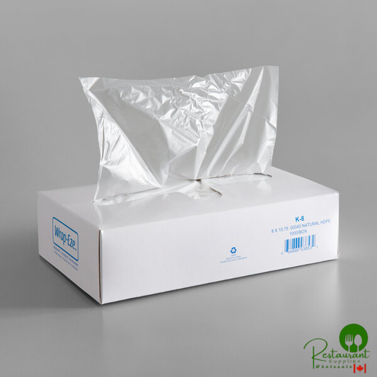 LK Packaging 10 3/4" x 8" Plastic Deli Wrap and Bakery Wrap - 10,000/Case