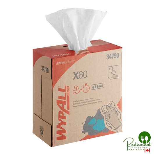 WypAll® X60 8 3/8" x 16 13/16" White Wiper 34790 - 1,180/Case
