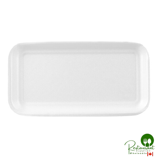 CKF 88117 (#17S) White Foam Meat Tray 8 1/4" x 4 1/2" x 1/2" - 1,000/Case