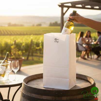 Duro 25 lb. Shorty White Paper Bag - 500/Bundle