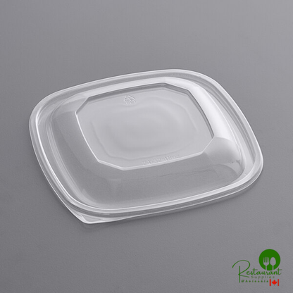 Clear PET Plastic Dome Lid for 24, 32, and 48 oz. Square Bowls By Prime - 300/Case