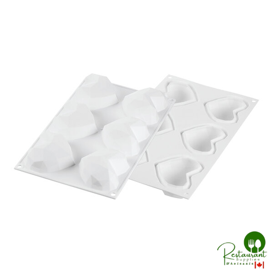 Silikomart Curve Amorini Origami 6 Compartment Silicone Baking Mold and Plastic Cutter - 2 15/16" x 3 5/16" x 1 3/8"