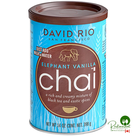 David Rio Elephant Vanilla Chai® Tea Latte Mix 14 oz. - 6/Case